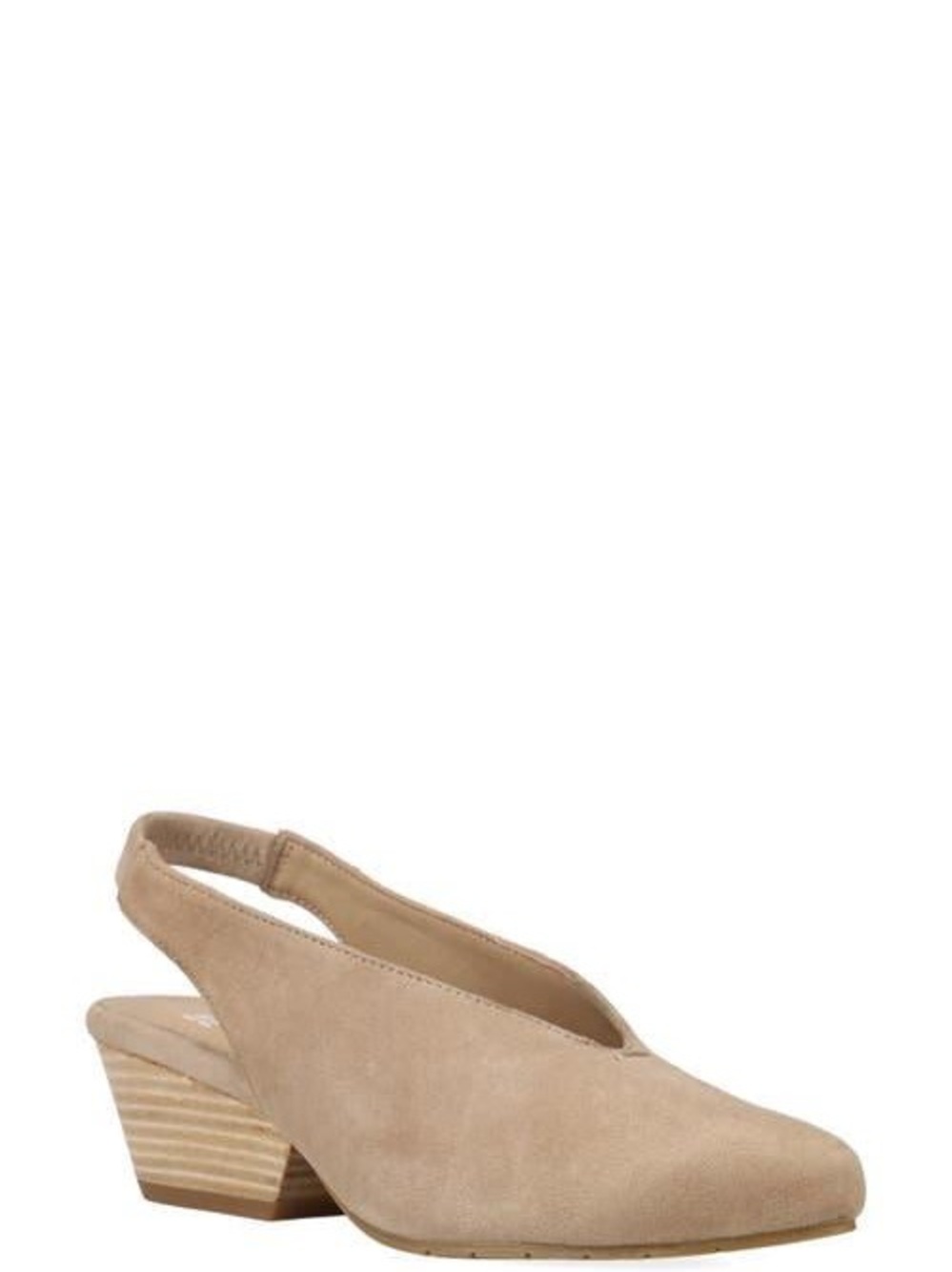 Eileen Fisher Silver Leather Suede Slingback